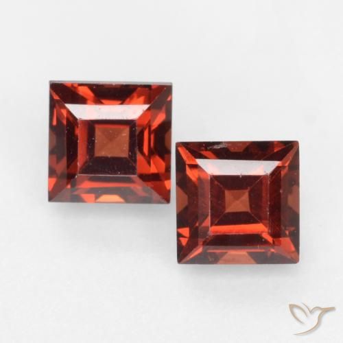 Gemme di Granato Piropo Rosso medio naturale da 1.04 ct, Quadrato, VVS-VS