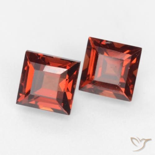 Gemme di Granato Piropo Rosso medio naturale da 1.04 ct, Quadrato, VVS-VS