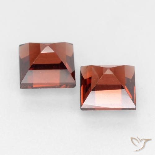 Gemme di Granato Piropo Rosso medio naturale da 1.04 ct, Quadrato, VVS-VS