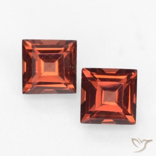 0.87ctw Naturale Rosso scuro Granato Piropo, Quadrato, VVS-VS