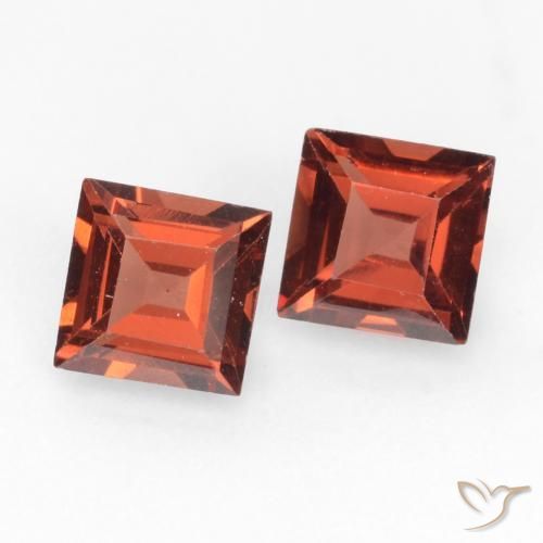Gemme di Granato Piropo Rosso scuro naturale da 0.87 ct, Quadrato, VVS-VS