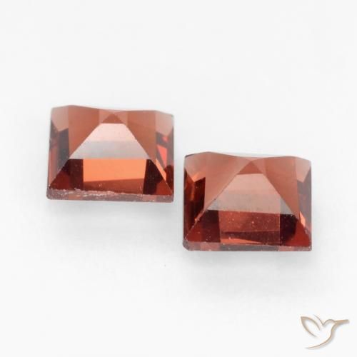 Gemme di Granato Piropo Rosso scuro naturale da 0.87 ct, Quadrato, VVS-VS