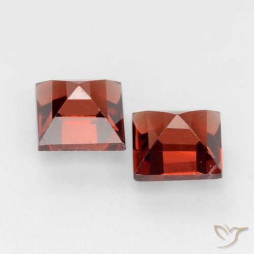Gemme di Granato Piropo Rosso medio naturale da 0.98 ct, Quadrato, VVS-VS