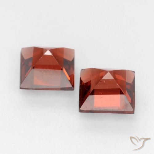 Gemme di Granato Piropo Rosso medio naturale da 0.94 ct, Quadrato, VVS-VS