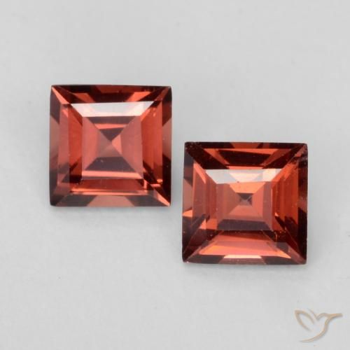 0.88ctw Naturale Rosso medio-scuro Granato Piropo, Quadrato, VVS-VS