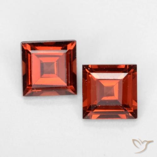 0.92ctw Naturale Rosso scarlatto Granato Piropo, Quadrato, VVS-VS