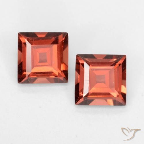 0.88ctw Naturale Rosso scarlatto Granato Piropo, Quadrato, VVS-VS