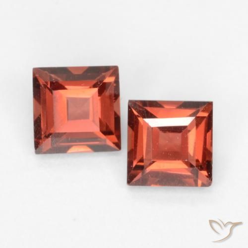 0.90ctw Naturale Rosso medio Granato Piropo, Quadrato, VVS-VS