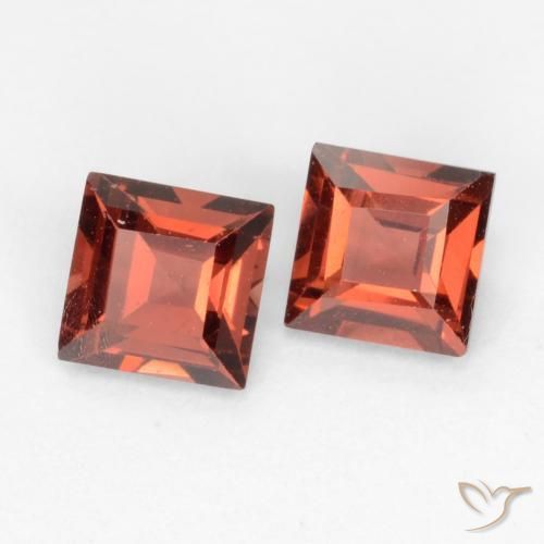 Gemme di Granato Piropo Rosso medio naturale da 0.90 ct, Quadrato, VVS-VS