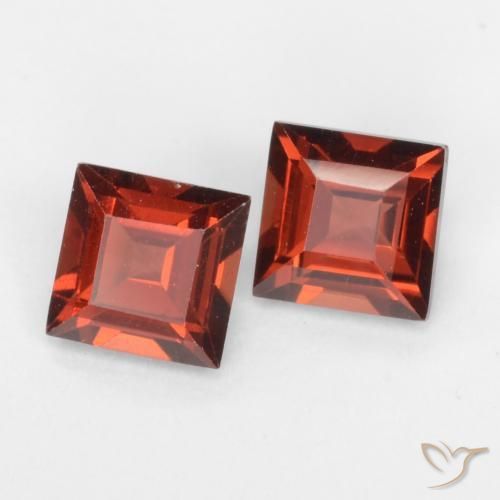 Gemme di Granato Piropo Rosso medio naturale da 1.00 ct, Quadrato, VVS-VS