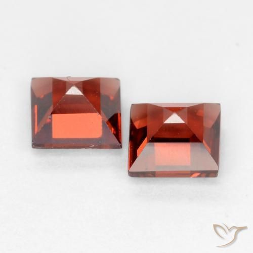 Gemme di Granato Piropo Rosso medio naturale da 1.00 ct, Quadrato, VVS-VS