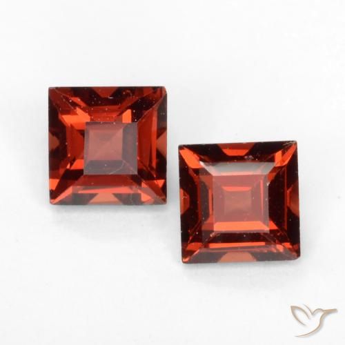0.91ctw Naturale Rosso scuro Granato Piropo, Quadrato, VVS-VS