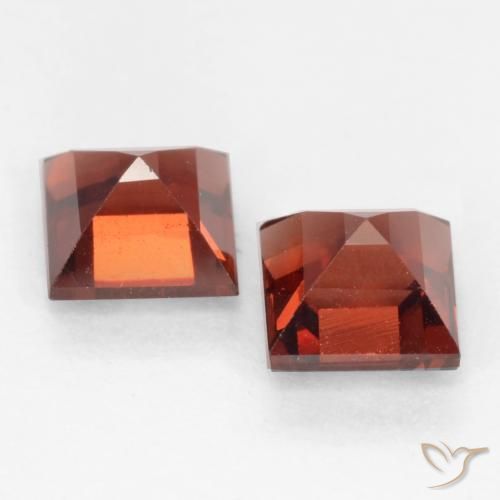 Gemme di Granato Piropo Sangria rossa naturale da 1.02 ct, Quadrato, VVS-VS