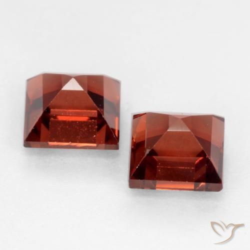 Gemme di Granato Piropo Rosso medio naturale da 0.86 ct, Quadrato, VVS-VS