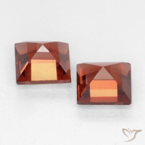Gemme di Granato Piropo Rosso medio naturale da 0.88 ct, Quadrato, VVS-VS
