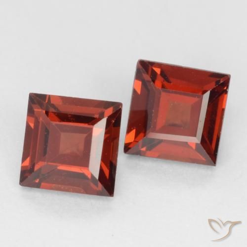 Gemme di Granato Piropo Ribes Rosso naturale da 0.91 ct, Quadrato, VVS-VS