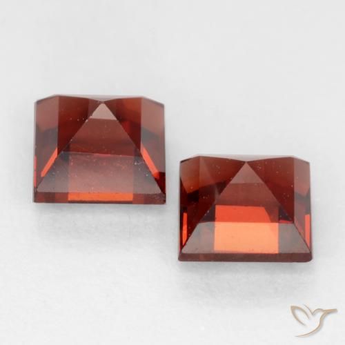 Gemme di Granato Piropo Rosso scuro naturale da 1.04 ct, Quadrato, VVS-VS