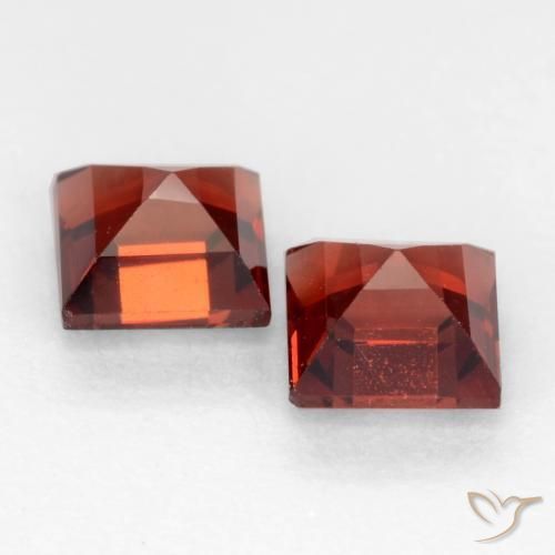 Gemme di Granato Piropo Rosso medio naturale da 0.97 ct, Quadrato, VVS-VS