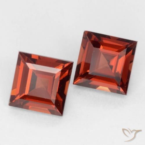 Gemme di Granato Piropo Ribes Rosso naturale da 0.95 ct, Quadrato, VVS-VS