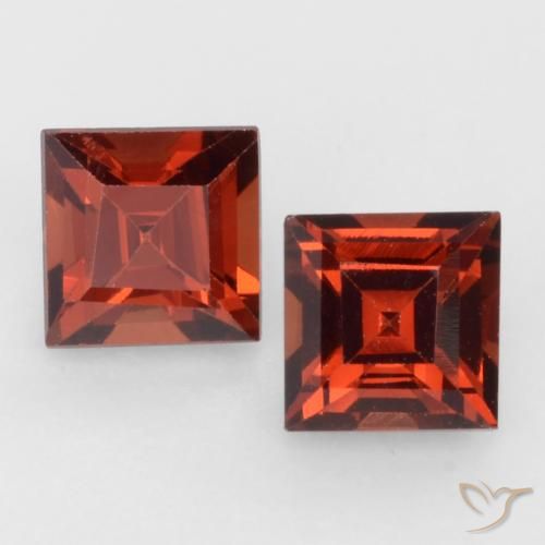0.94ctw Naturale Rosso medio Granato Piropo, Quadrato, VVS-VS