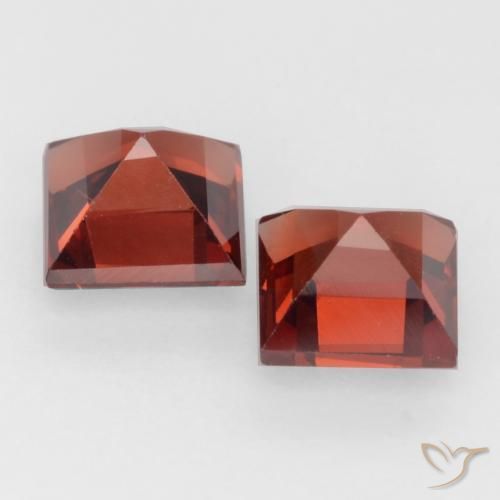 Gemme di Granato Piropo Rosso medio naturale da 0.94 ct, Quadrato, VVS-VS