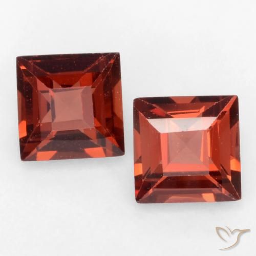 0.89ctw Naturale Sangria rossa Granato Piropo, Quadrato, VVS-VS