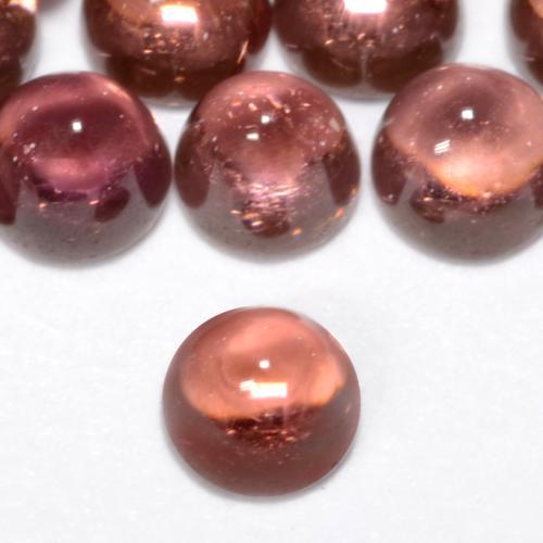 Gemme di Granato Piropo Rosso chiaro naturale da 0.14 ct, Taglio rotondo, Trasparente