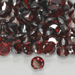 Granato piropo naturale rosso da 3,97 ct, taglio rotondo, VVS-VS