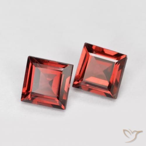 Gemme di Granato Piropo Rosso scuro naturale da 1.01 ct, Quadrato, VS