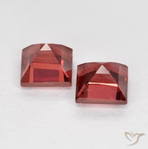 Gemme di Granato Piropo Rosso scuro naturale da 1.07 ct, Quadrato, VS