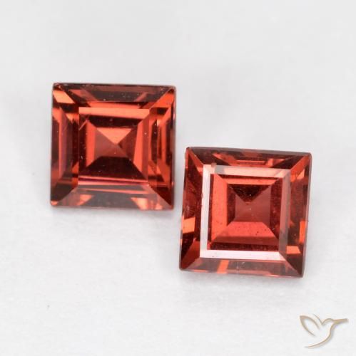 1.09ctw Naturale Rosso medio Granato Piropo, Quadrato, VS