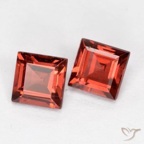 Gemme di Granato Piropo Rosso medio naturale da 1.09 ct, Quadrato, VS