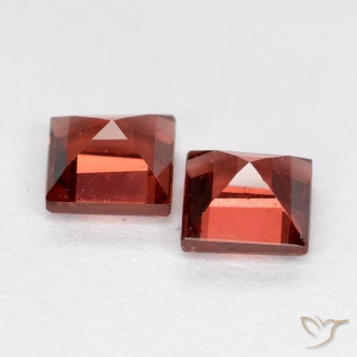 Gemme di Granato Piropo Rosso medio naturale da 1.09 ct, Quadrato, VS
