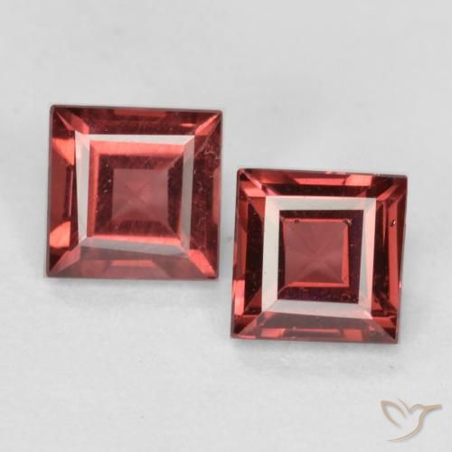 0.91ctw Naturale Rosso scuro Granato Piropo, Quadrato, VS