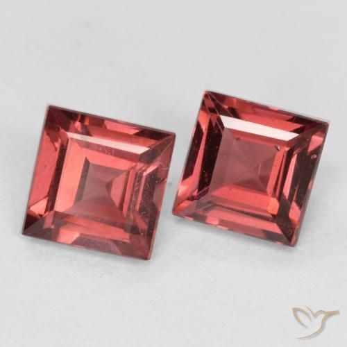 Gemme di Granato Piropo Rosso scuro naturale da 0.91 ct, Quadrato, VS