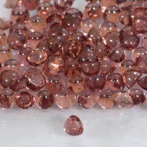 Gemme di Granato Piropo Rosso scuro naturale da 0.55 ct, Taglio rotondo, Trasparente