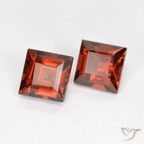 Gemme di Granato Piropo Rosso medio naturale da 1.09 ct, Quadrato, VS