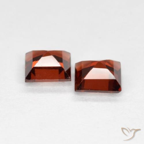 Gemme di Granato Piropo Rosso brillante naturale da 0.90 ct, Quadrato, VS