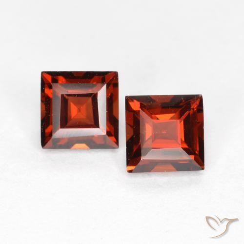 0.91ctw Naturale Rosso brillante Granato Piropo, Quadrato, VS