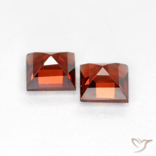 Gemme di Granato Piropo Rosso brillante naturale da 0.91 ct, Quadrato, VS