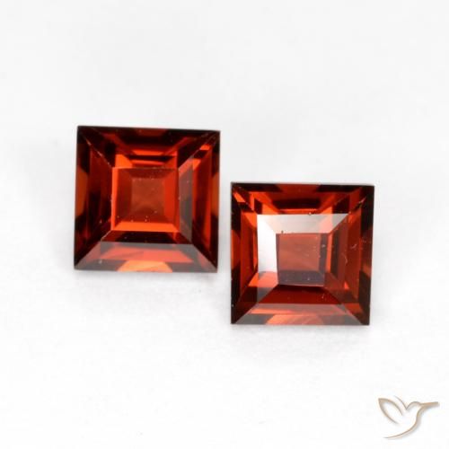 0.94ctw Naturale Ribes Rosso Granato Piropo, Quadrato, VS