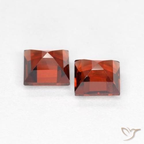 Gemme di Granato Piropo Ribes Rosso naturale da 0.94 ct, Quadrato, VS