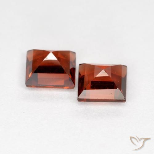 Gemme di Granato Piropo Ribes Rosso naturale da 0.91 ct, Quadrato, VS