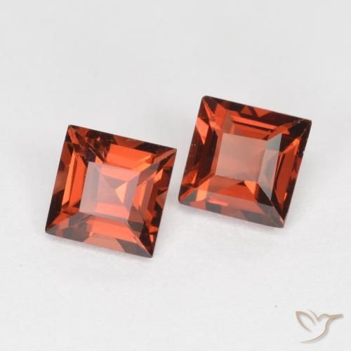Gemme di Granato Piropo Rosso medio naturale da 0.96 ct, Quadrato, VS