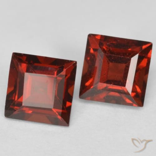 Gemme di Granato Piropo Rosso medio naturale da 1.00 ct, Quadrato, VS