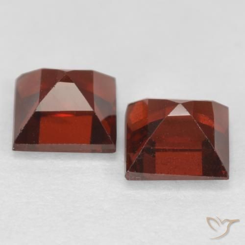 Gemme di Granato Piropo Rosso medio naturale da 1.00 ct, Quadrato, VS