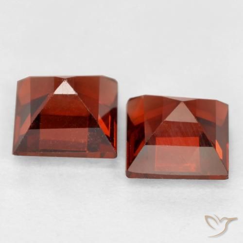Gemme di Granato Piropo Sangria rossa naturale da 0.98 ct, Quadrato, VS