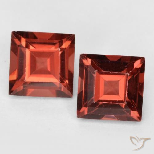 0.89ctw Naturale Rosso medio Granato Piropo, Quadrato, VS