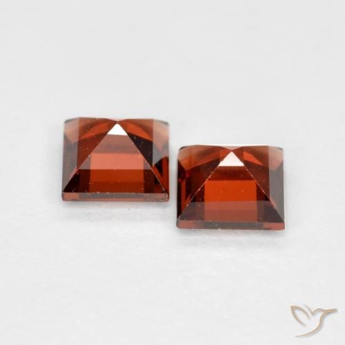 Gemme di Granato Piropo Ribes Rosso naturale da 0.88 ct, Quadrato, VS