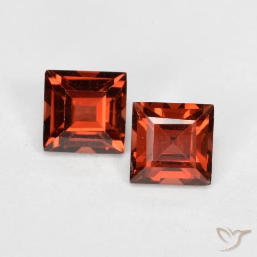 Gemme di Granato Piropo Rosso medio naturale da 0.99 ct, Quadrato, VS